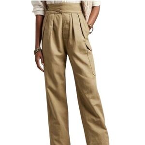 BANANA REPUBLIC CARGO HERITAGE EXPLORER KHAKI PLEATED PANTS NWT